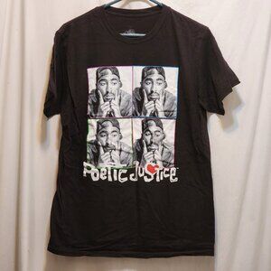 Poetic Justice Tupac Shakur Black‎ & White Pop Art T-Shirt Tee M 2021